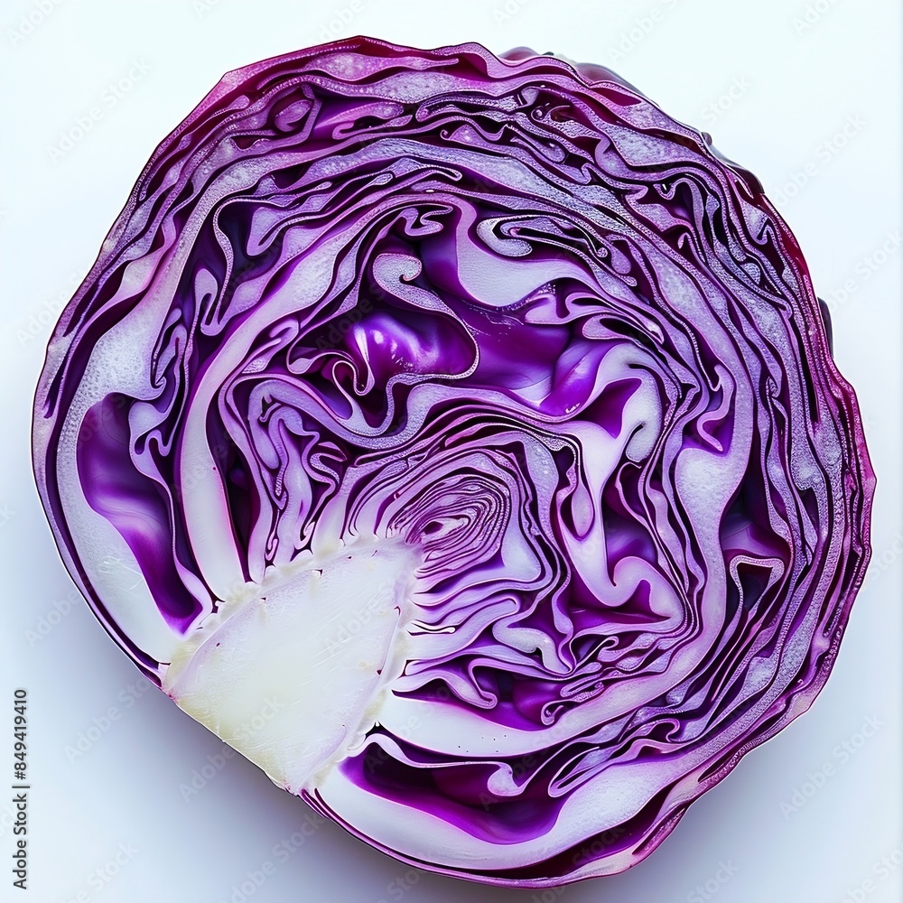 Fototapeta premium purple cabbage cut culinary appetizer