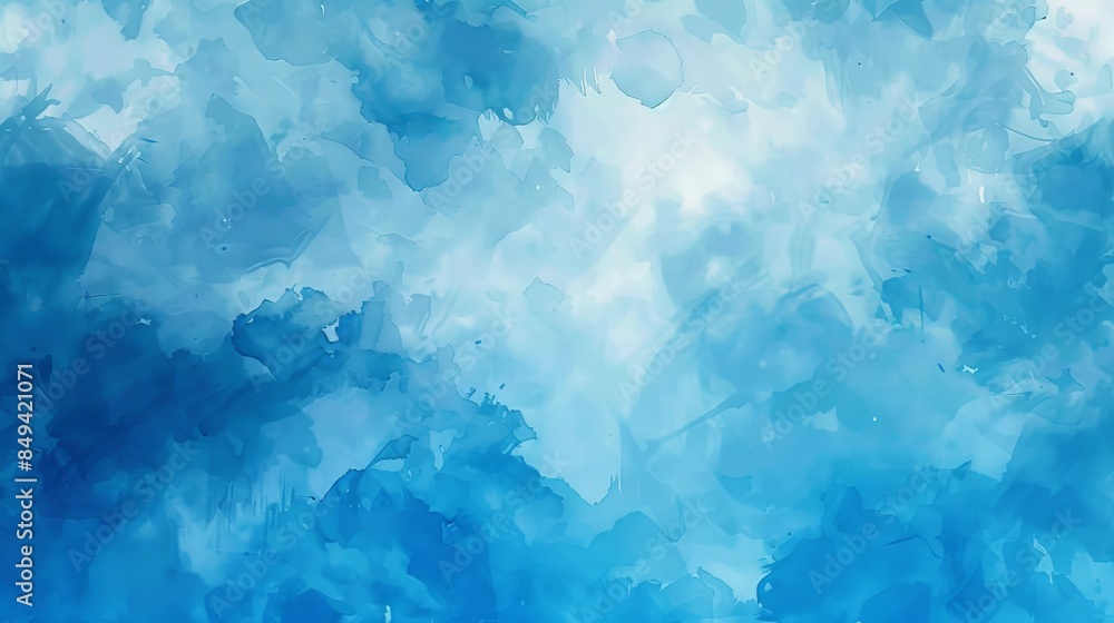 Obraz premium Visualize a blue background featuring a soft, abstract watercolor design.
