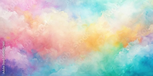 Abstract watercolor background with soft pastel colors , watercolor, abstract, background, art, painting, texture, colors © rattinan