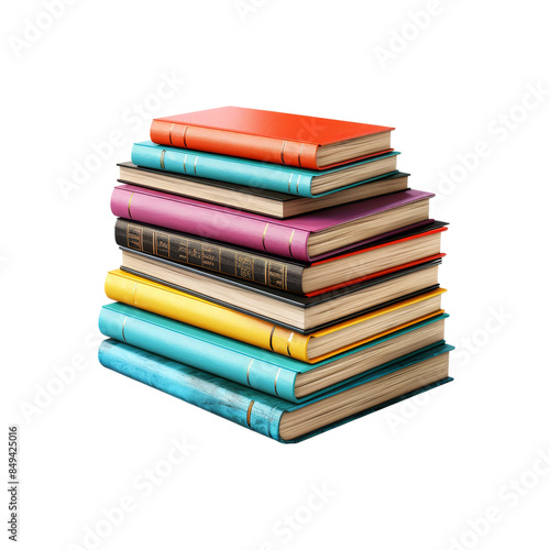 Wallpaper Mural Collection Stack Of Colored Study Books isolated on transparent background, png, cut out. Torontodigital.ca