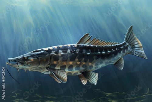 A fish swimming in calm water