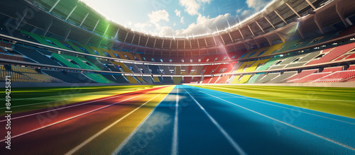 futuristic modern olympic sport stadium concept banner background