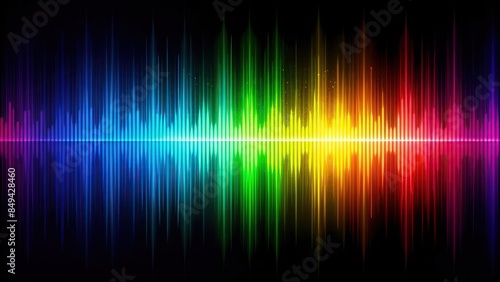 of colorful audio wave spectrum representing music sound waves, sound, spectrum, audio, waves, music,colorful, pattern