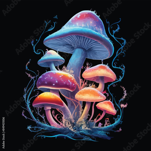 Mushroom-themed T-Shirt Design
