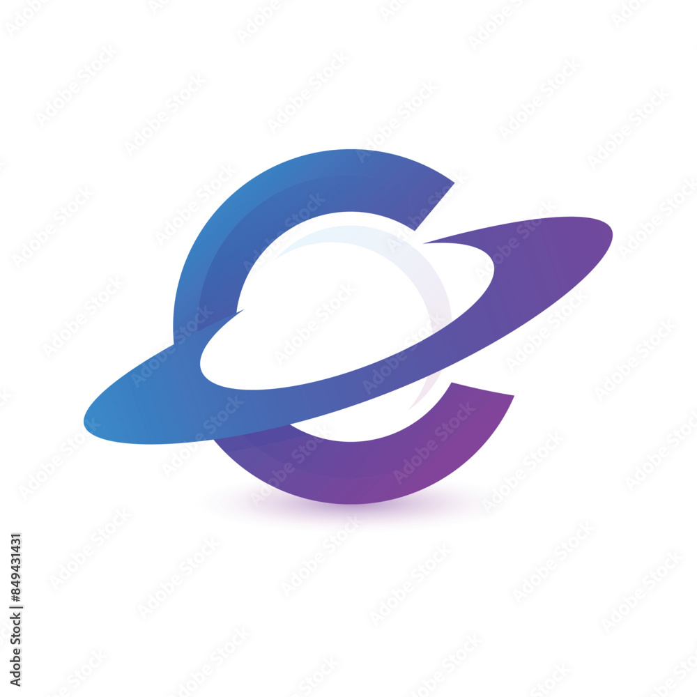 Fototapeta premium Letter C Galaxy Logo Design