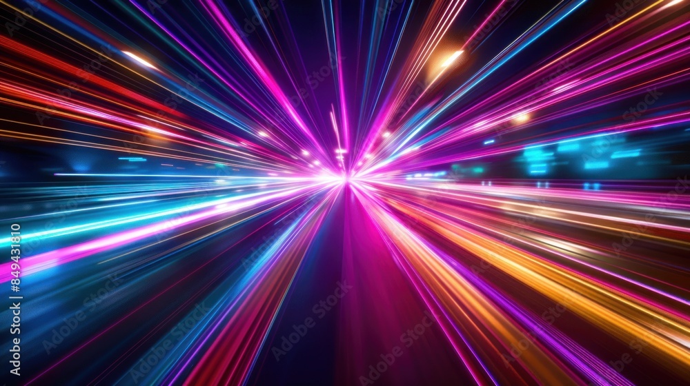 illustration of light speed using color vibrant illustration of light speed using color vibrant