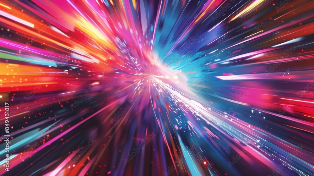 illustration of light speed using color vibrant illustration of light speed using color vibrant