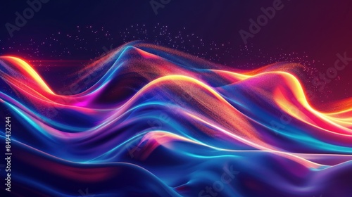 illustration of light speed using color vibrant