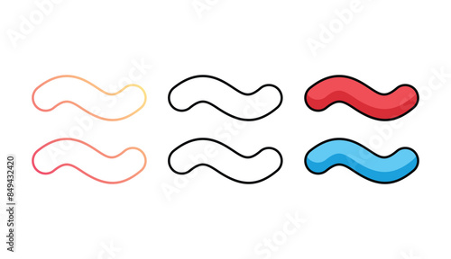 Approximately Equal icon design with white background stock illustration