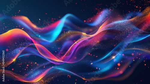illustration of light speed using color vibrant
