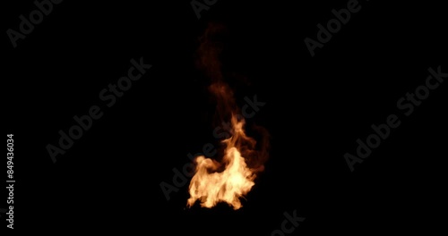 150 Frames looping fire black background