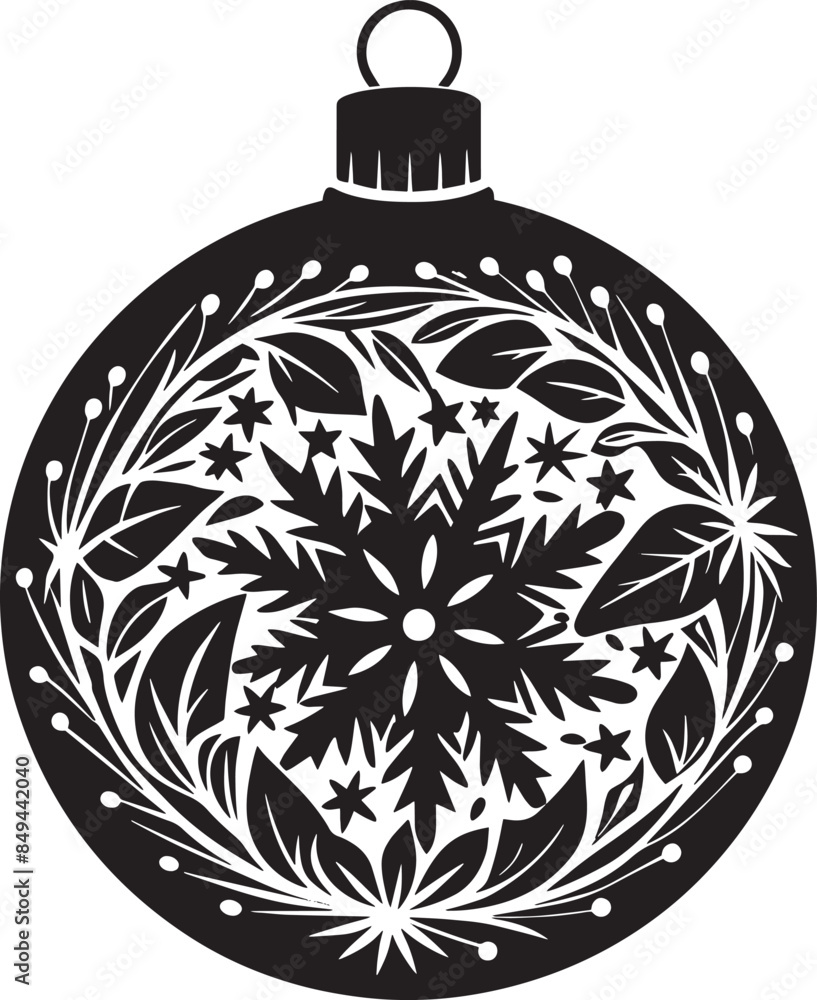 christmas ornament illustration black and white christmas ornament illustration black and white