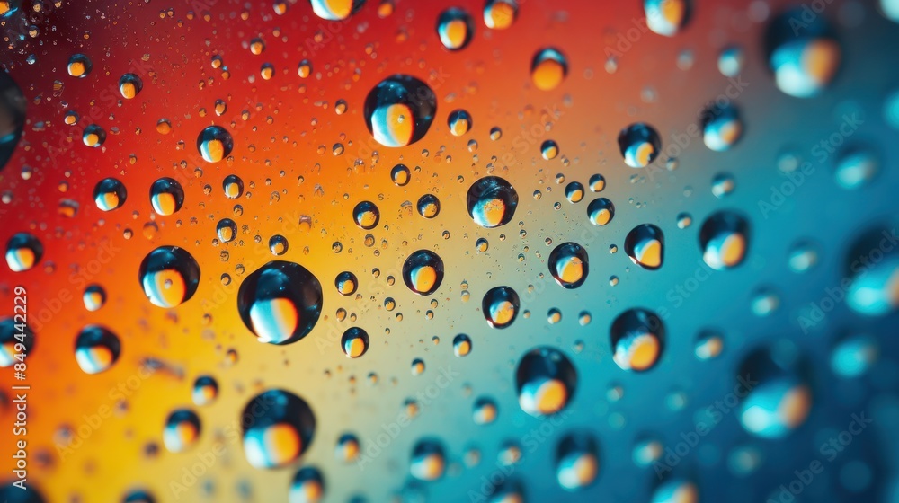 Water droplets on the glass Water droplets on the glass