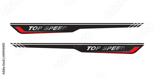 Wrap design for car vectors. sports stripes, car stickers. racing decals for tuning