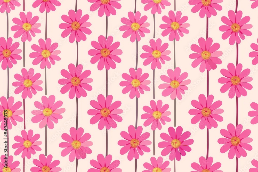 Pink Daisy Floral Pattern Pink Daisy Floral Pattern