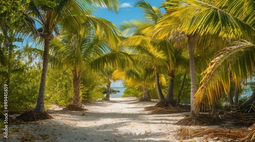 palm tree beach , tropical state park