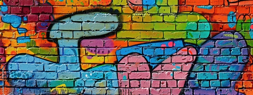 Obraz premium Peace street art graffiti colorful 