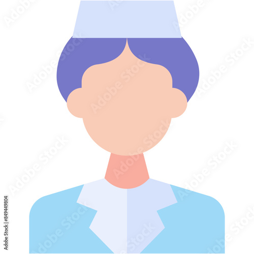 Flight Attendant vector design flat icon 