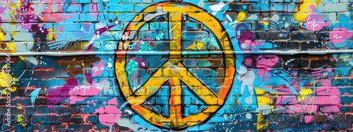 Peace street art graffiti colorful 