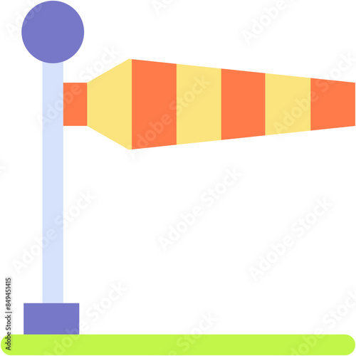 windsock vector design flat icon 