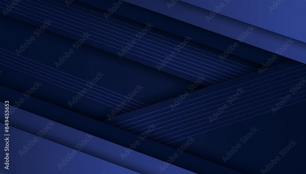 Obraz premium Abstract geometric line shapes in dark blue background. Suitable for banners, posters, flyers, wallpapers, presentations