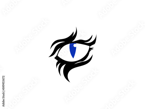 Vector illustration of cartoon eye for logo © Dav_782