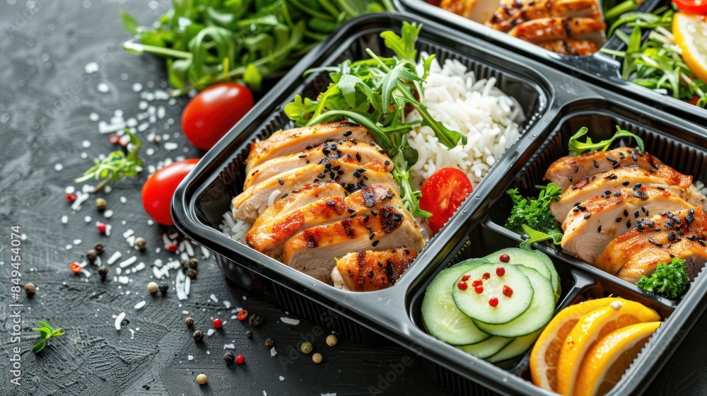 Grilled Chicken, Rice, and Cucumber Salad Meal Prep Grilled Chicken, Rice, and Cucumber Salad Meal Prep