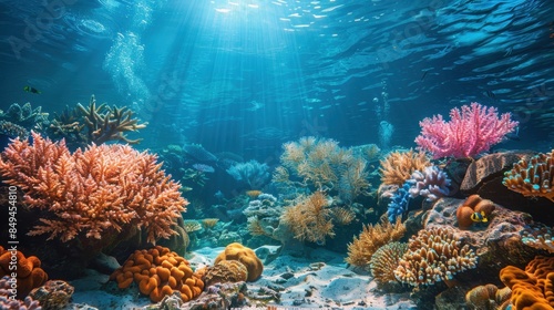 Wallpaper Mural Coral Reef with Diverse Marine Life Torontodigital.ca