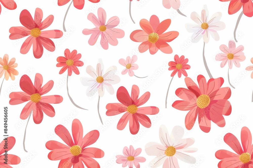 Pink and White Floral Pattern Pink and White Floral Pattern