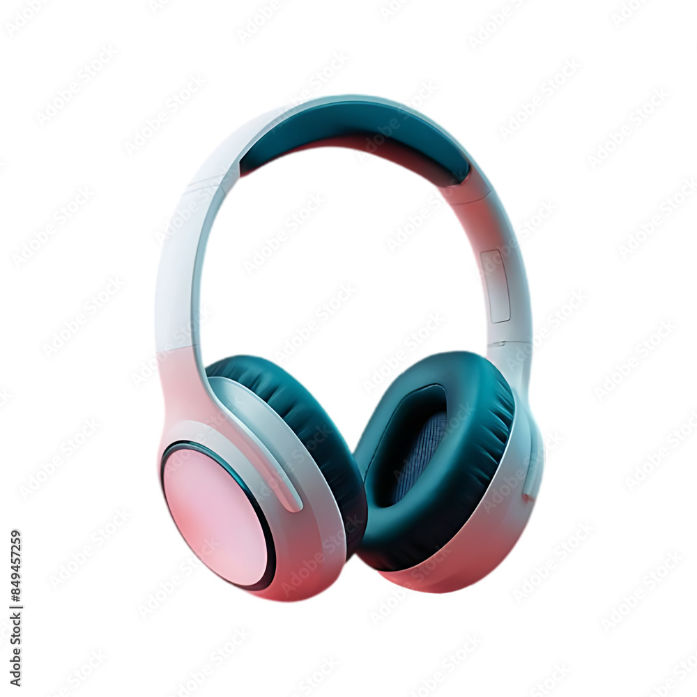 Modern headphone isolated on a transparent background by AI generative. Modern headphone isolated on a transparent background by AI generative.