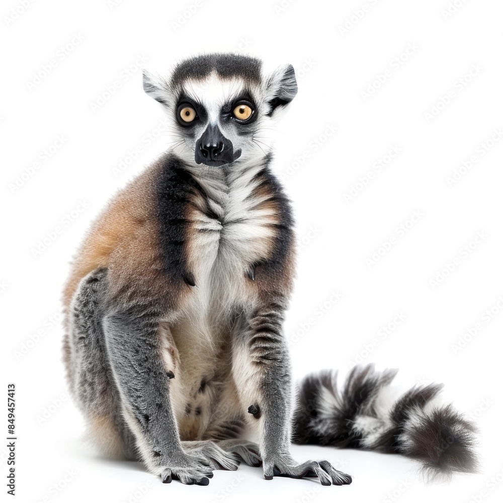 Lemur isolated on white background Lemur isolated on white background