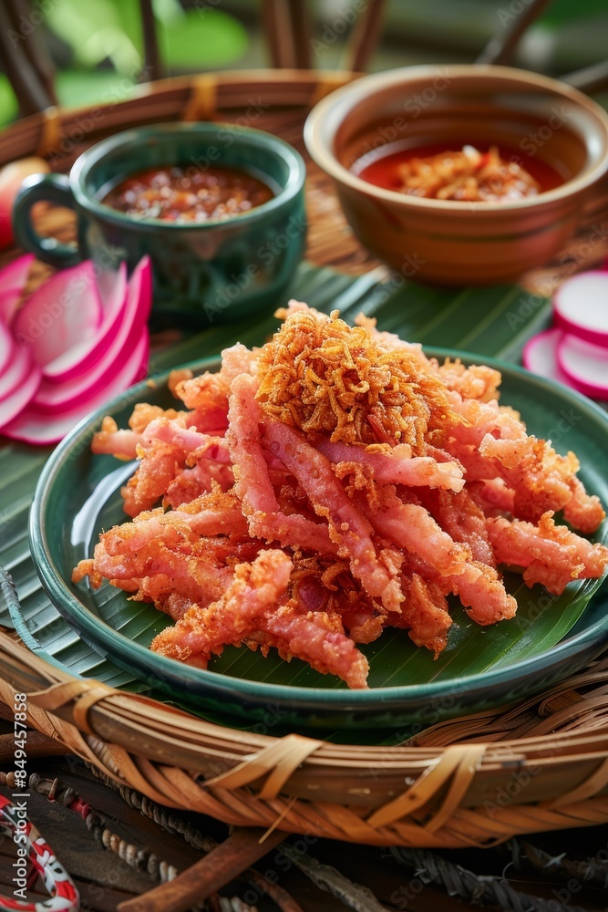 Cireng kerupuk are boiling crackers or starch and deep-fried to give them a crunch. crispy outside and a chewy interior. served with garlic, chile, and rujak flavor. Cireng kerupuk are boiling crackers or starch and deep-fried to give them a crunch. crispy outside and a chewy interior. served with garlic, chile, and rujak flavor.