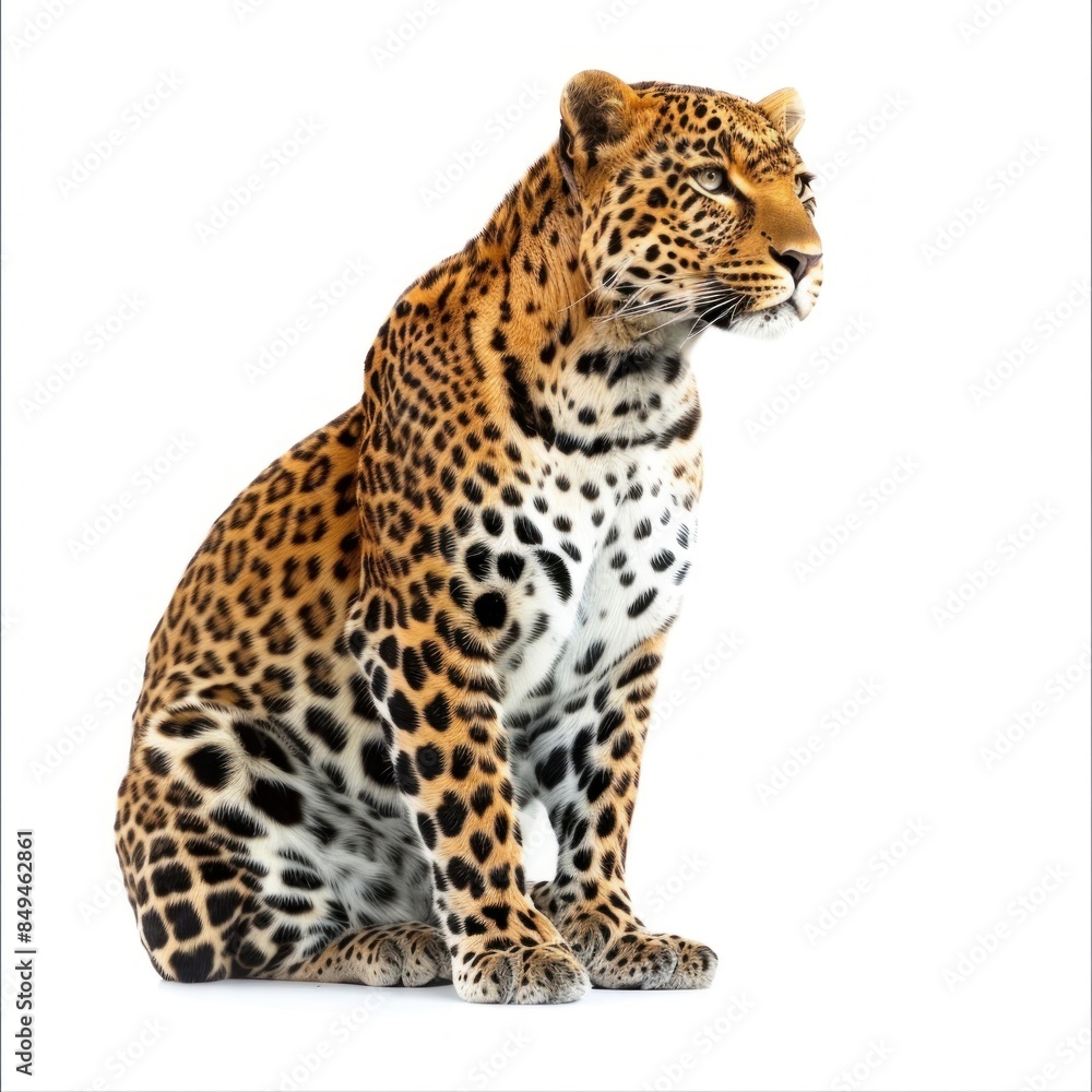 Leopard isolated on white background Leopard isolated on white background