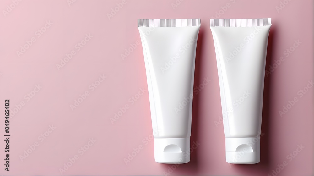 Minimalist White Tube for Cosmetics: Blank Space Ready for Your Text or Design Minimalist White Tube for Cosmetics: Blank Space Ready for Your Text or Design