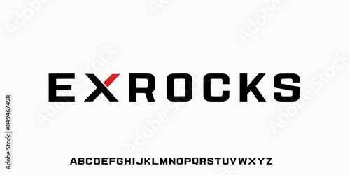 Modern Bold Font. Extended Font. typeface font, Regular Italic ,Typography urban style alphabet fonts for fashion, sport, technology, digital, movie, logo design, vector illustration
