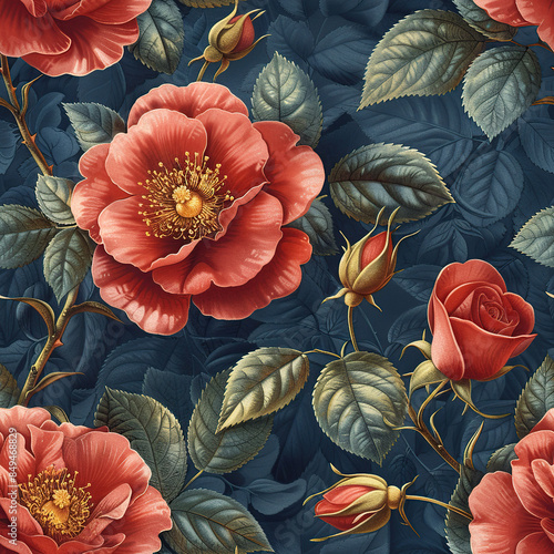 Wallpaper Mural Seamless traditional flower Indian motif pattern	
 Torontodigital.ca