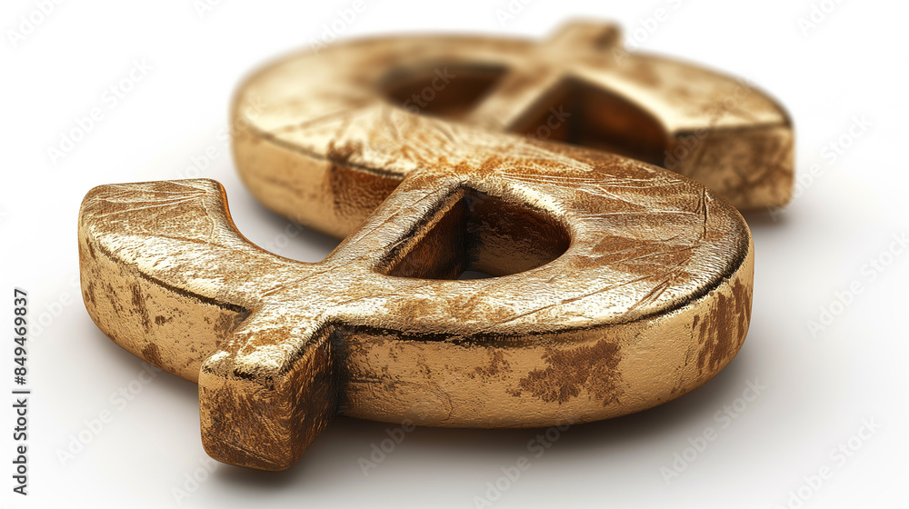 3D render of the Dollar symbol 3D render of the Dollar symbol