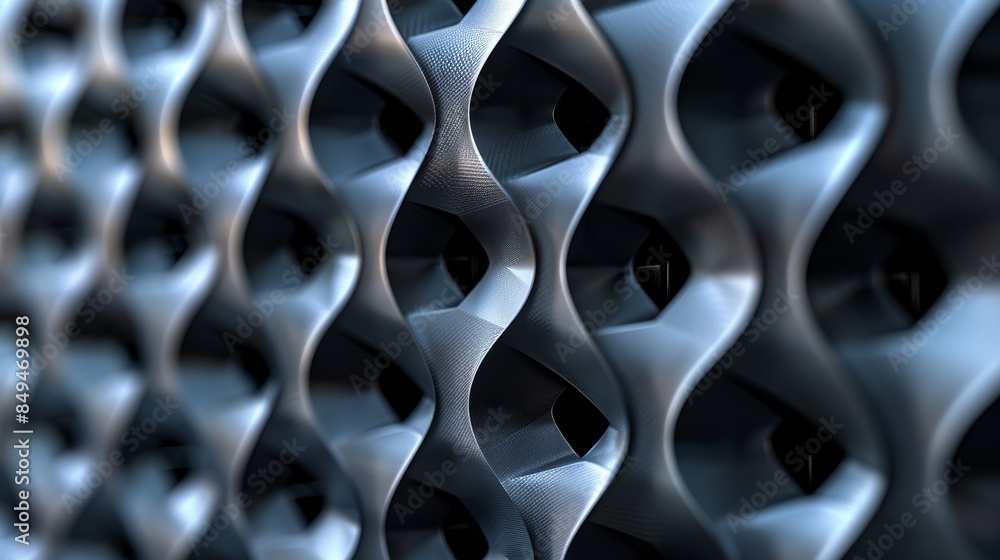 Contemporary metal grid close-up, showcasing geometric precision and industrial design aesthetics, perfect for modern architectural projects Contemporary metal grid close-up, showcasing geometric precision and industrial design aesthetics, perfect for modern architectural projects