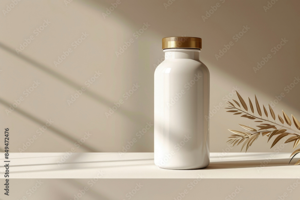 white product container on beige background. mock up, layout concept. tube for your design. white product container on beige background. mock up, layout concept. tube for your design.