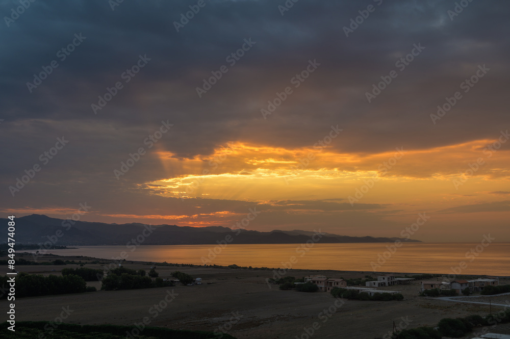 Beautiful bright orange - yellow cloudy sky during the sunrise and sunset. 1 Beautiful bright orange - yellow cloudy sky during the sunrise and sunset. 1