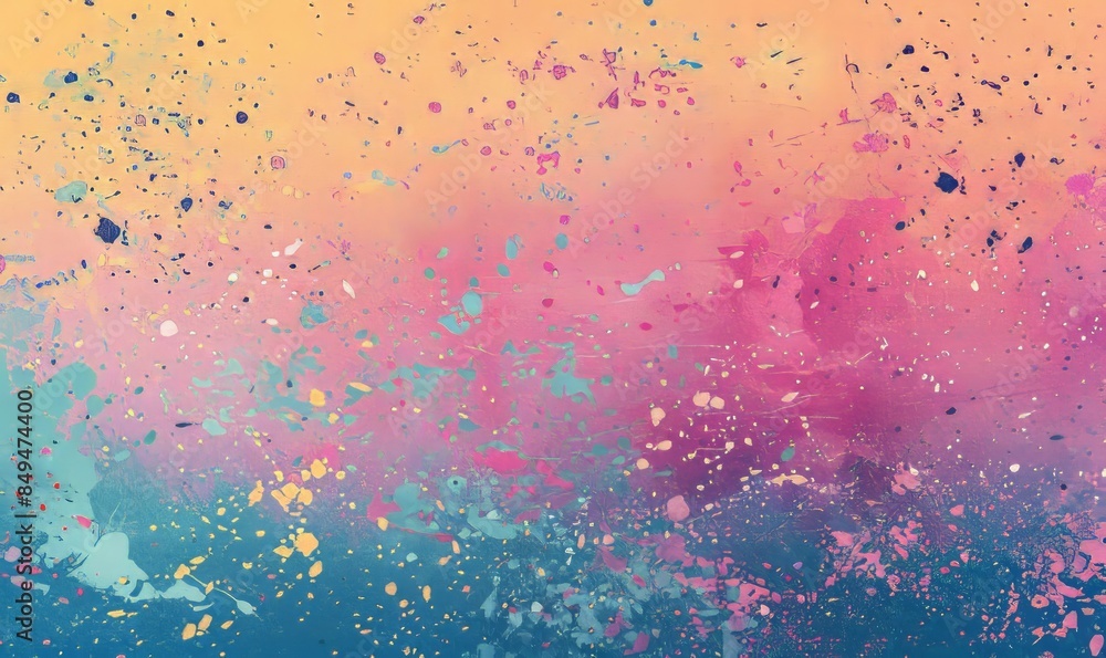 of bright abstract background with splashes of colorful paint on gradient surface of bright abstract background with splashes of colorful paint on gradient surface