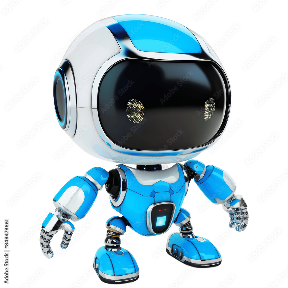 3d Robot chatbot on white transparent background AI support in technology and business concept 3d Robot chatbot on white transparent background AI support in technology and business concept