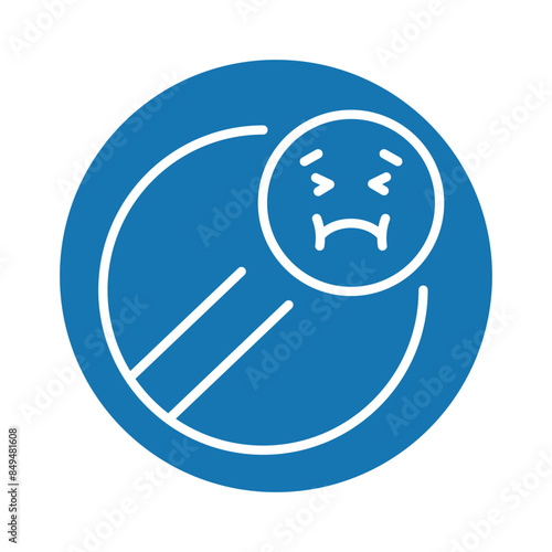 Antiemetics line black icon. Vector isolated button.