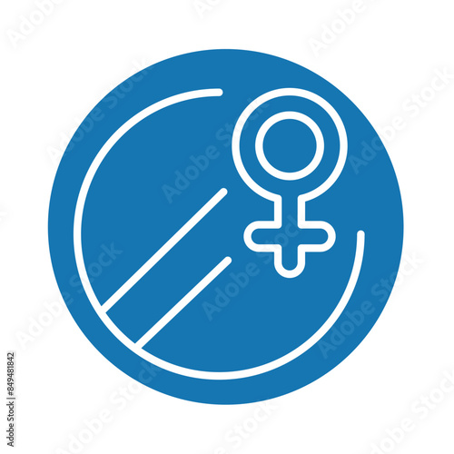 Sex hormones female line black icon. Vector isolated button.