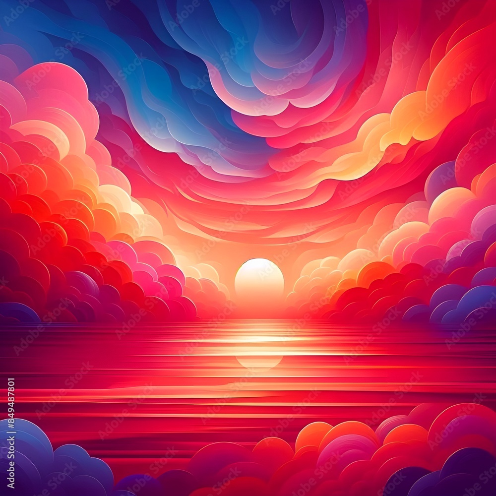 Fototapeta premium sunset over the sea