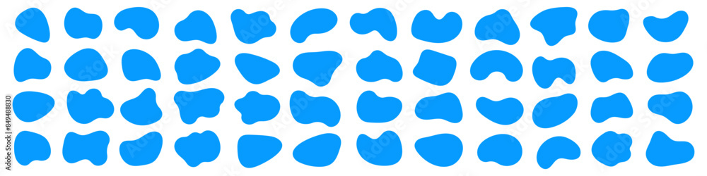 Set of irregular, blob, amoeba, freeform shape vector illustration Set of irregular, blob, amoeba, freeform shape vector illustration
