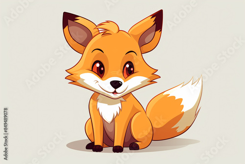 a cartoon of a fox photo