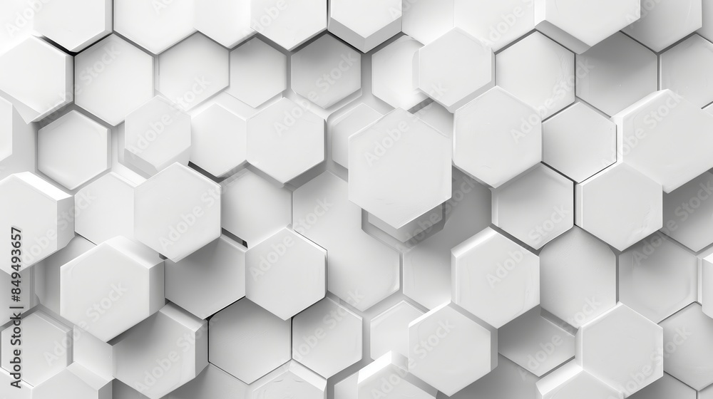 White hexagonal 3D texture, modern and sleek honeycomb pattern, perfect for a contemporary background White hexagonal 3D texture, modern and sleek honeycomb pattern, perfect for a contemporary background