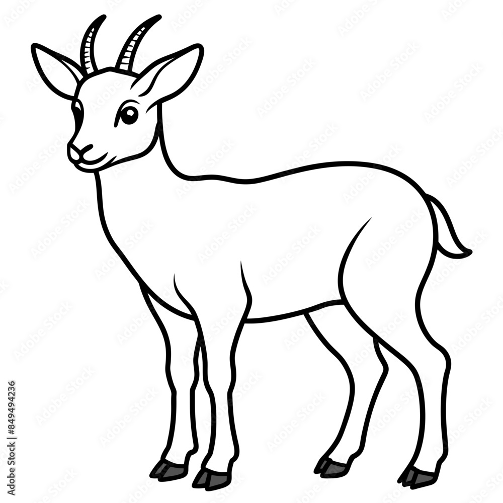solid-black-outline-goral-animal-vector solid-black-outline-goral-animal-vector