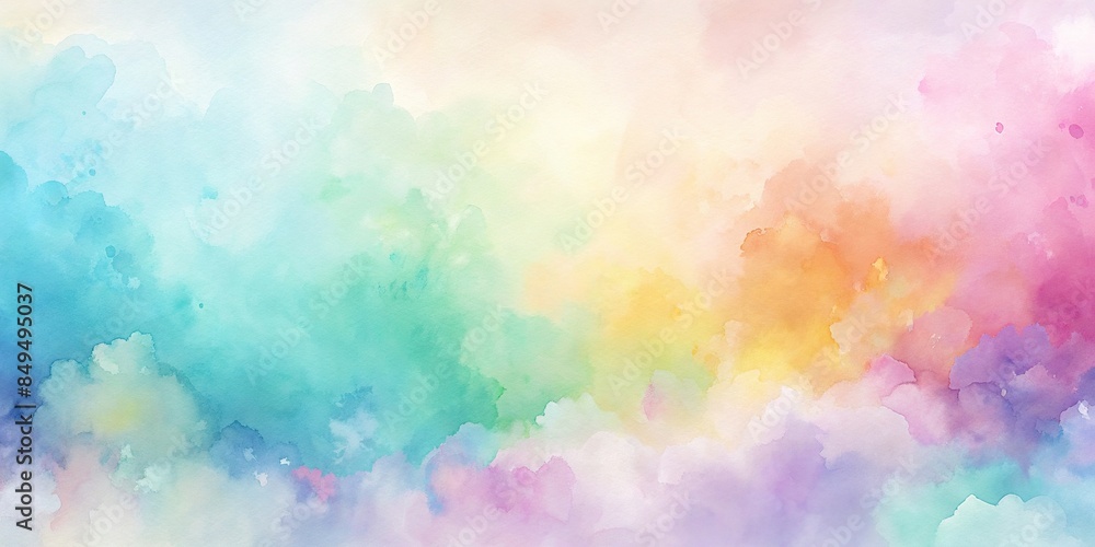 Abstract watercolor background with a soft blend of pastel colors, watercolor, abstract, painting, art, background, texture
